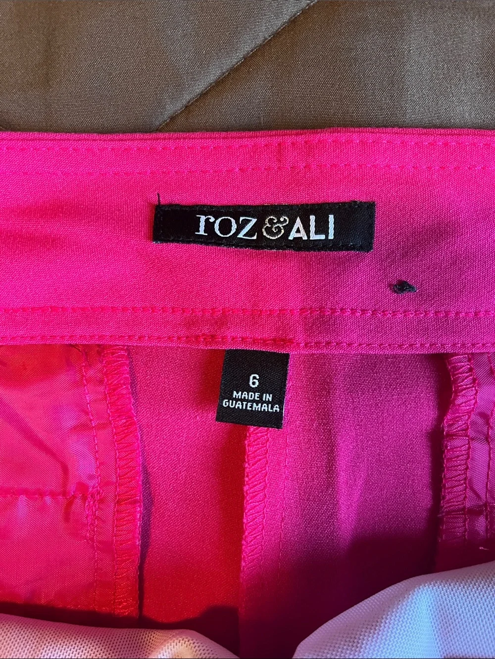 Roz & Ali Bright Hot Pink Dress Pants